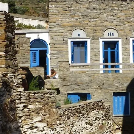 Andros Stone Sea View Villa Ormos  Exterior photo